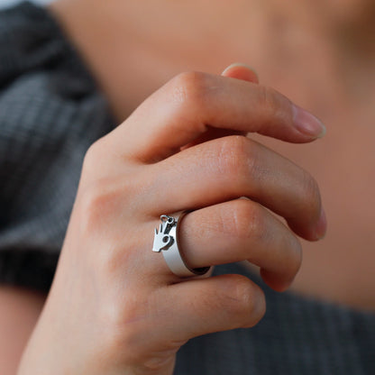 Minimalist Floral Stainless Steel Ring