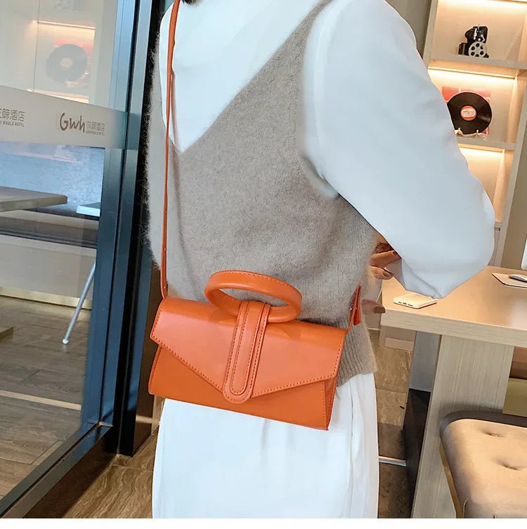 Minimalist Diagonal Designer Leather Clutch