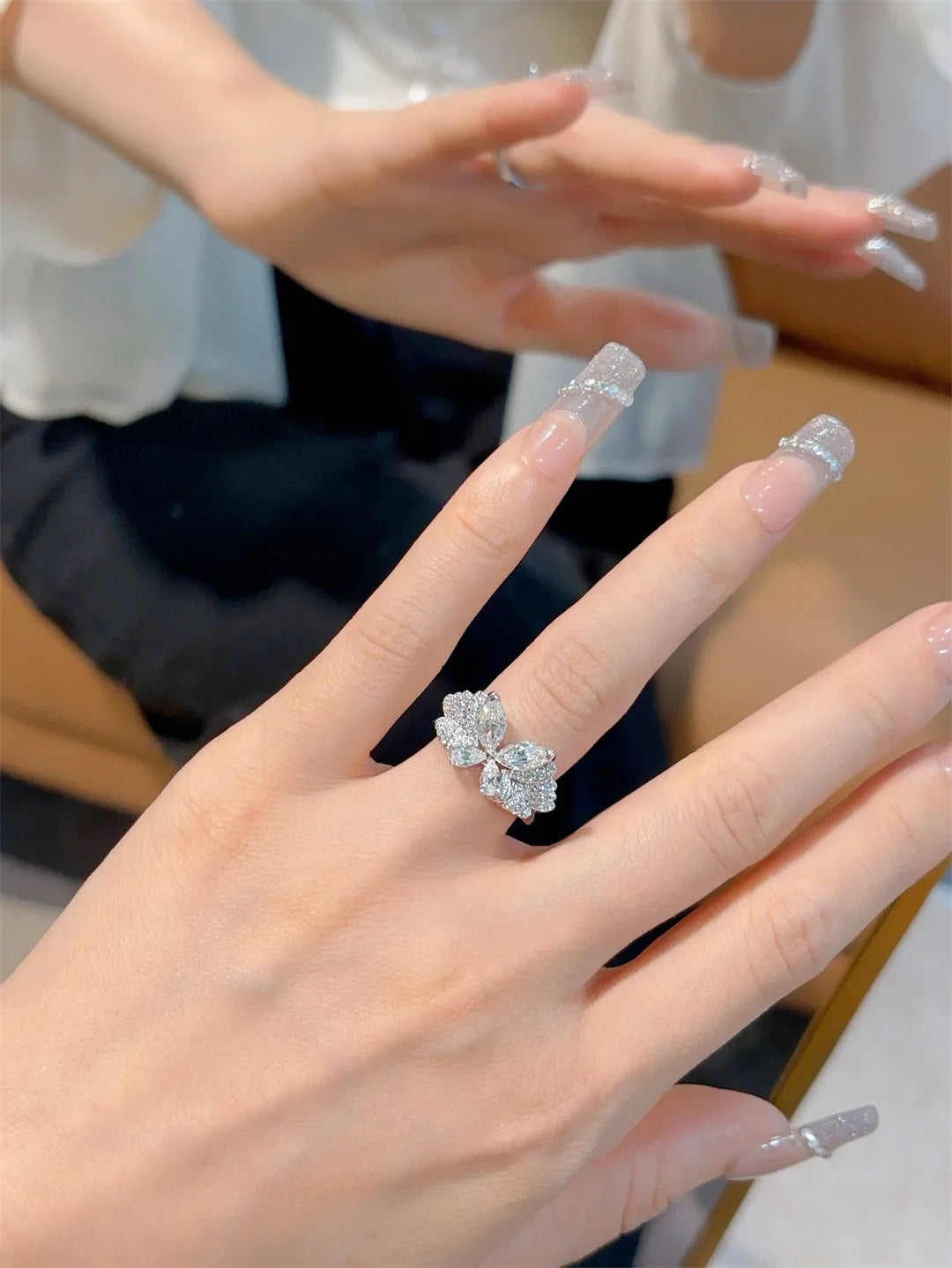 Butterfly Diamond 18k Gold Ring