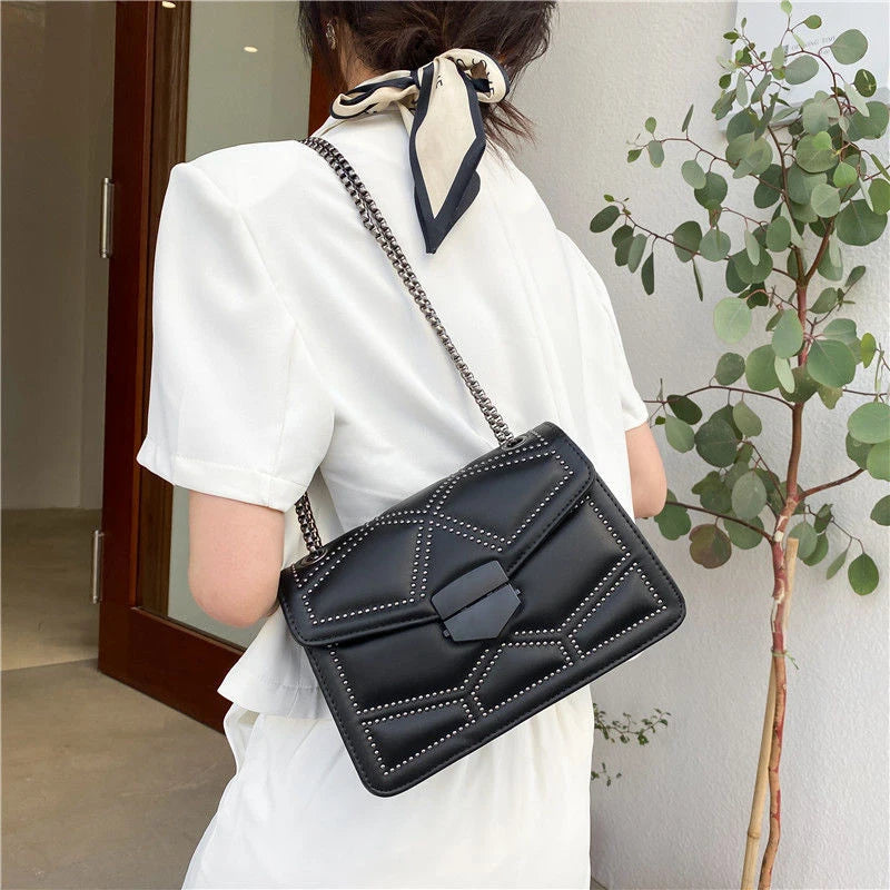 Rivet Vintage Chain Crossbody Bag