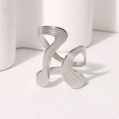 Irregular Wave Gilded Statement Ring