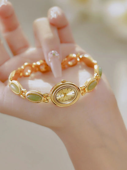 Jade Bead Bracelet Jewelry Watch