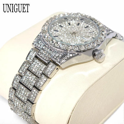 Iced Diamond Luxury Steel Watch