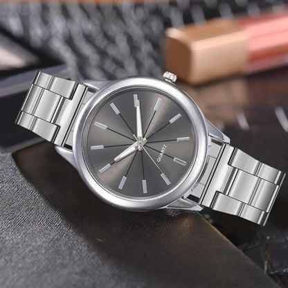 Gold Rhinestone Casual Bracelet Watch