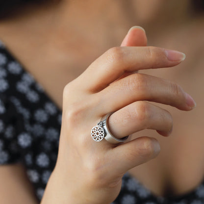 Minimalist Floral Stainless Steel Ring