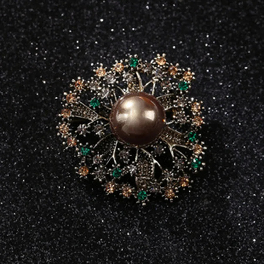 Rhinestone Ginkgo Crystal Office Brooch