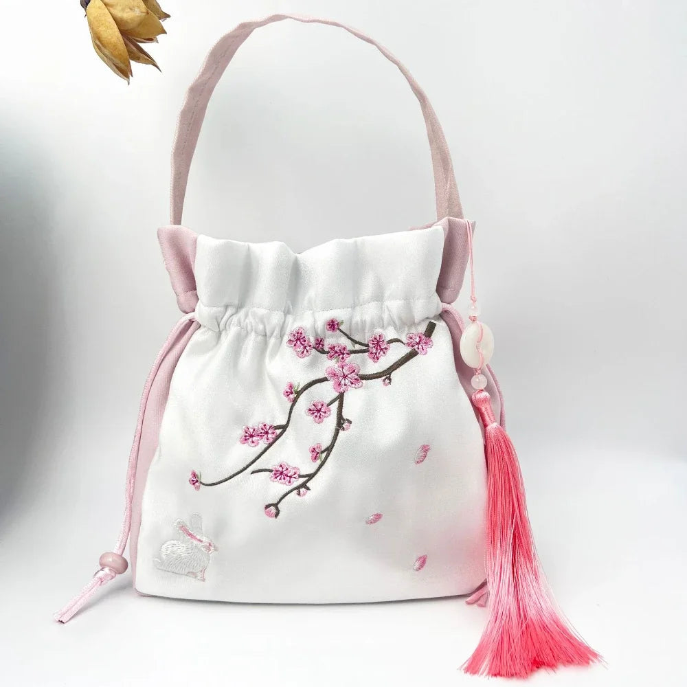 Embroidered Silk Heritage Bucket Bag