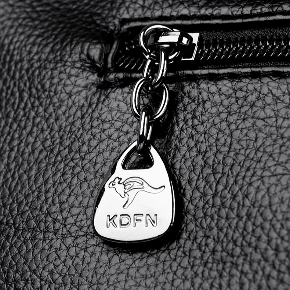 Multi-Pocket Soft Leather Designer Tote