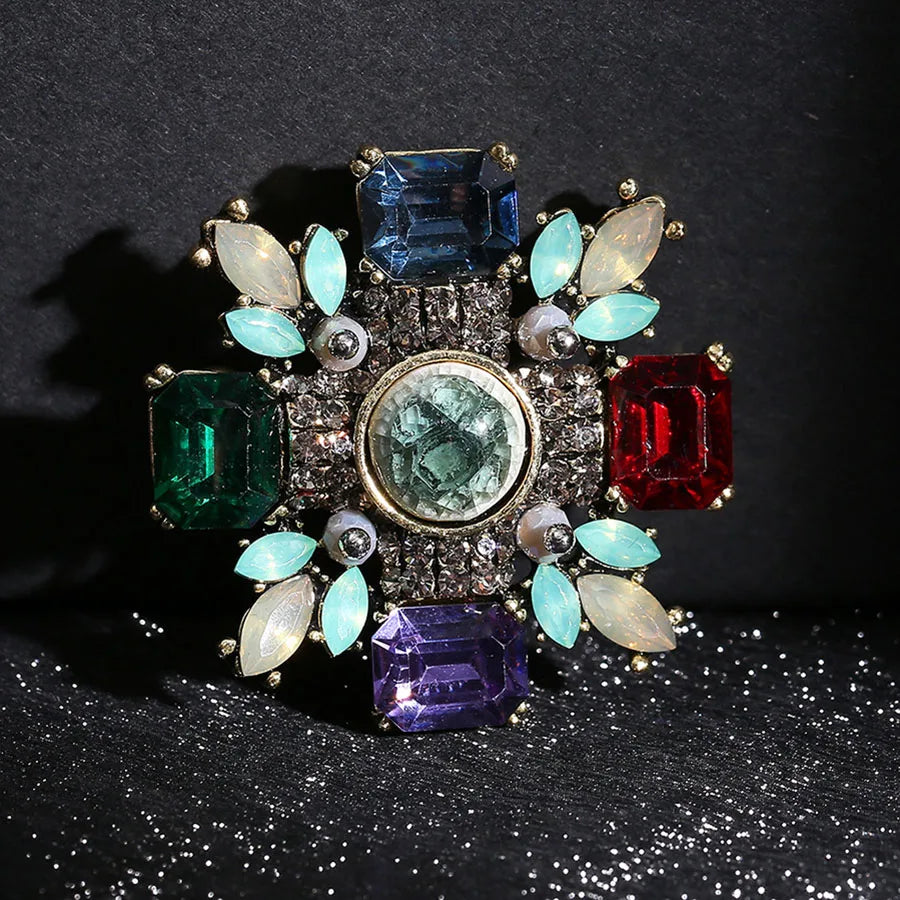 Rhinestone Ginkgo Crystal Office Brooch
