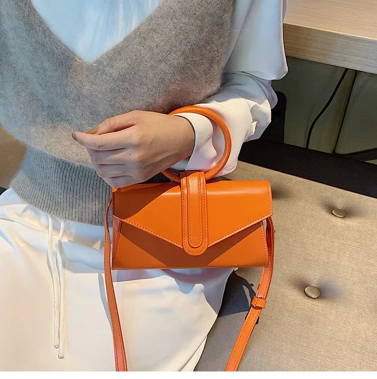 Minimalist Diagonal Designer Leather Clutch