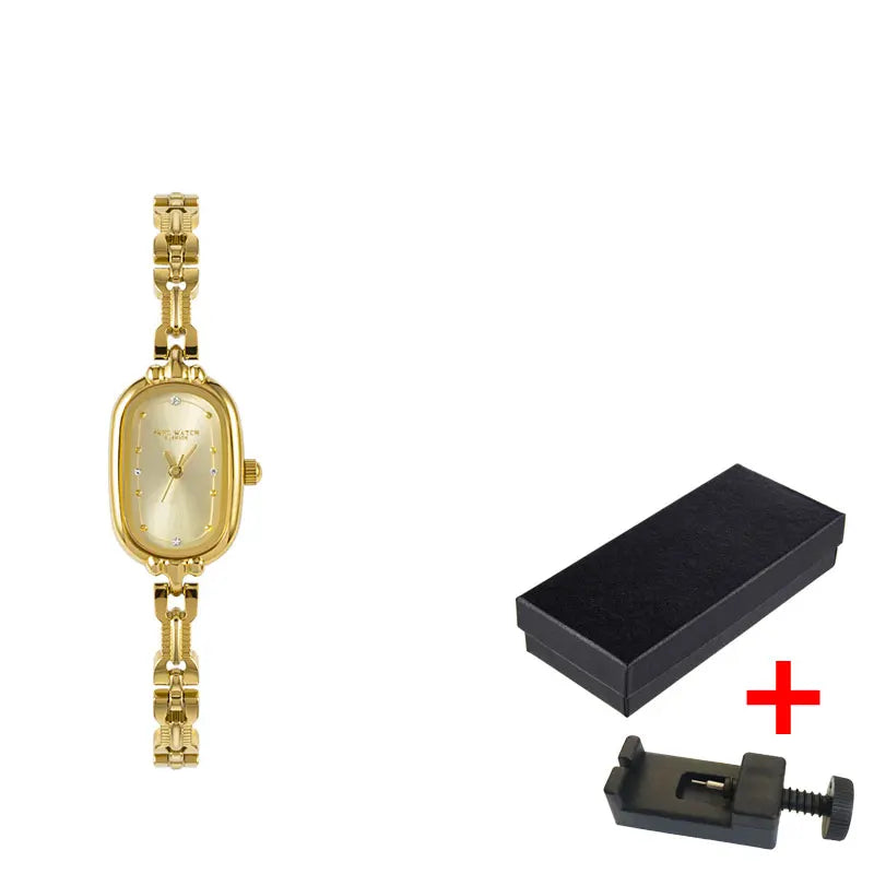 Japanese Movement Oval Gold Watch
