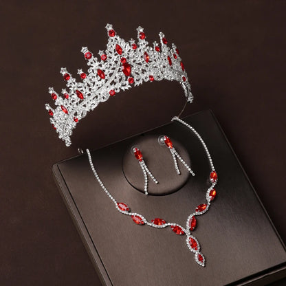 Dubai Royal Crystal Tiara Set