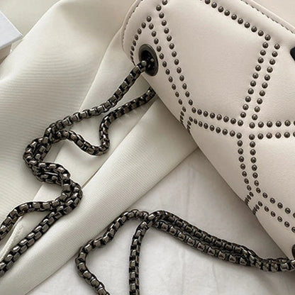 Vintage Rivet Designer Crossbody Bag