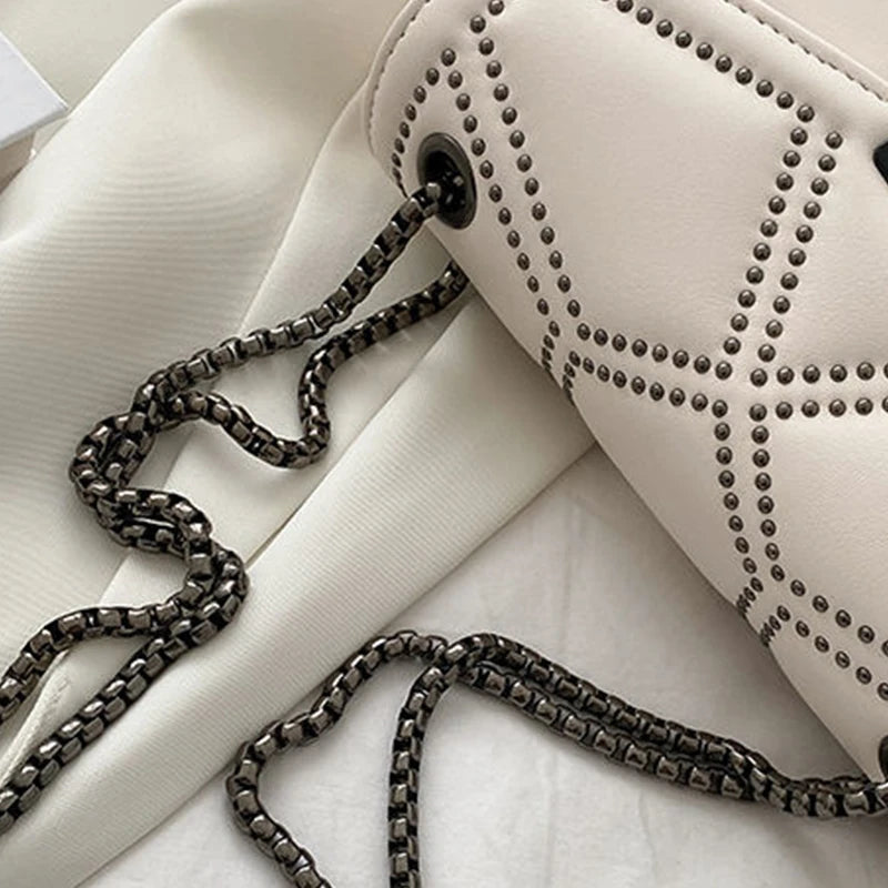 Rivet Vintage Chain Crossbody Bag