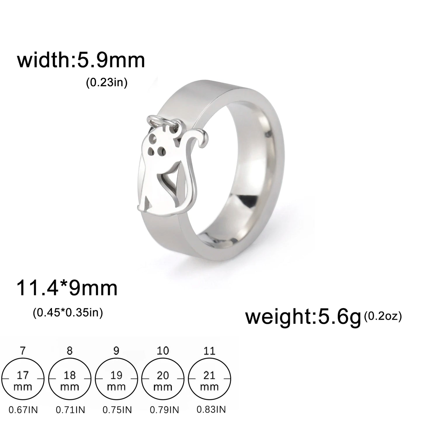 Minimalist Floral Stainless Steel Ring