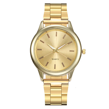 Gold Rhinestone Casual Bracelet Watch