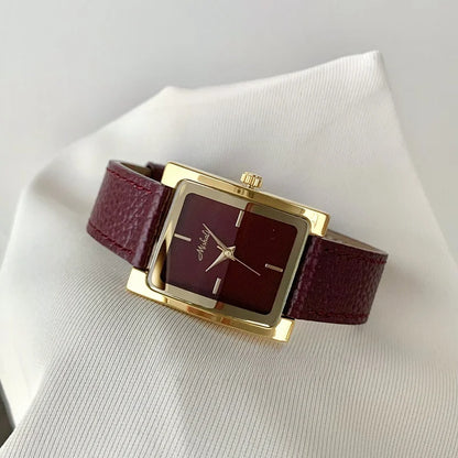 Niche Square Leather Party Watch