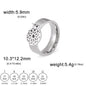 Minimalist Floral Stainless Steel Ring