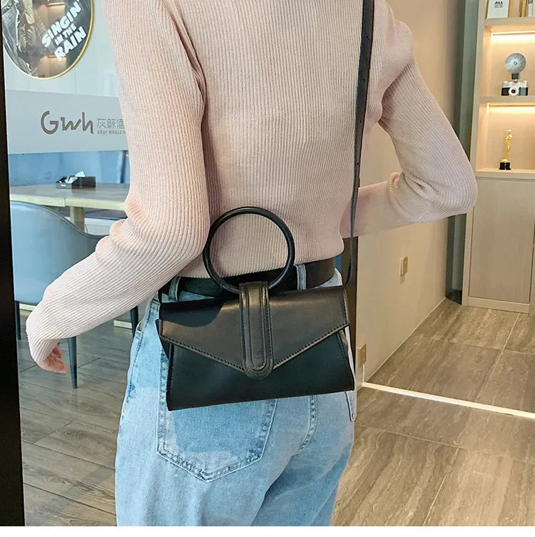 Minimalist Diagonal Designer Leather Clutch