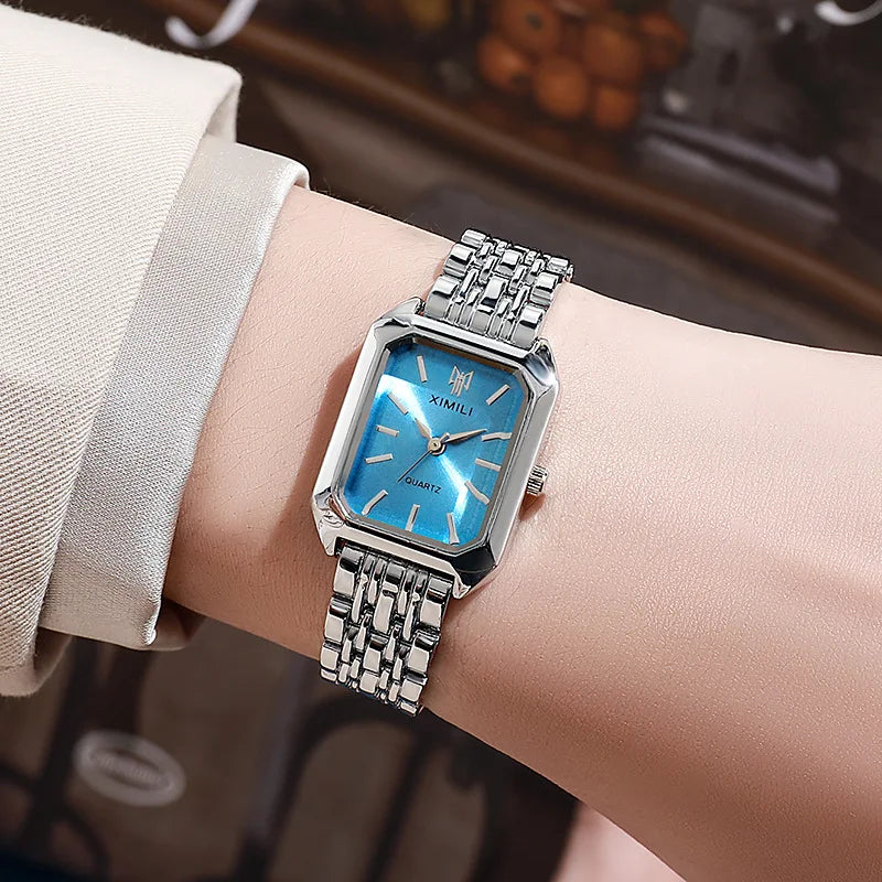 Rectangle Steel Band Quartz Watch