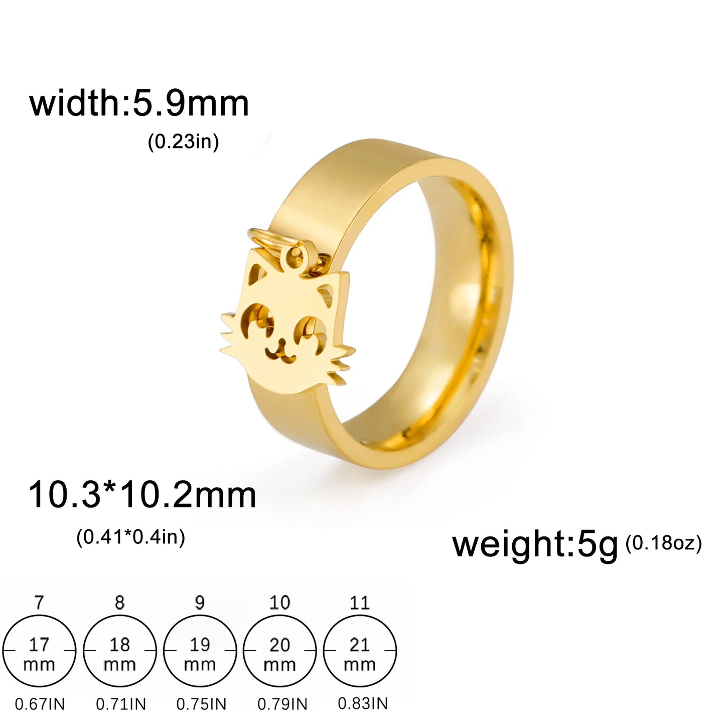 Minimalist Floral Stainless Steel Ring