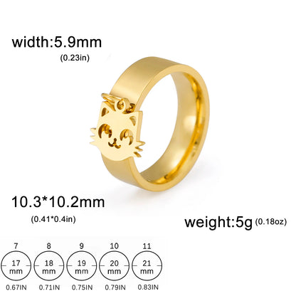 Minimalist Floral Stainless Steel Ring