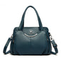 Multi-Pocket Soft Leather Designer Tote