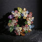 Rhinestone Ginkgo Crystal Office Brooch