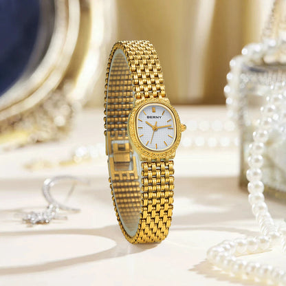 Gilded Brilliance Jewelry Bracelet Watch