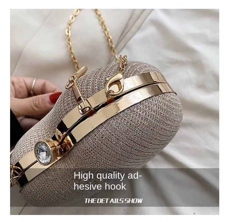Sculpted Heart Metal Evening Clutch