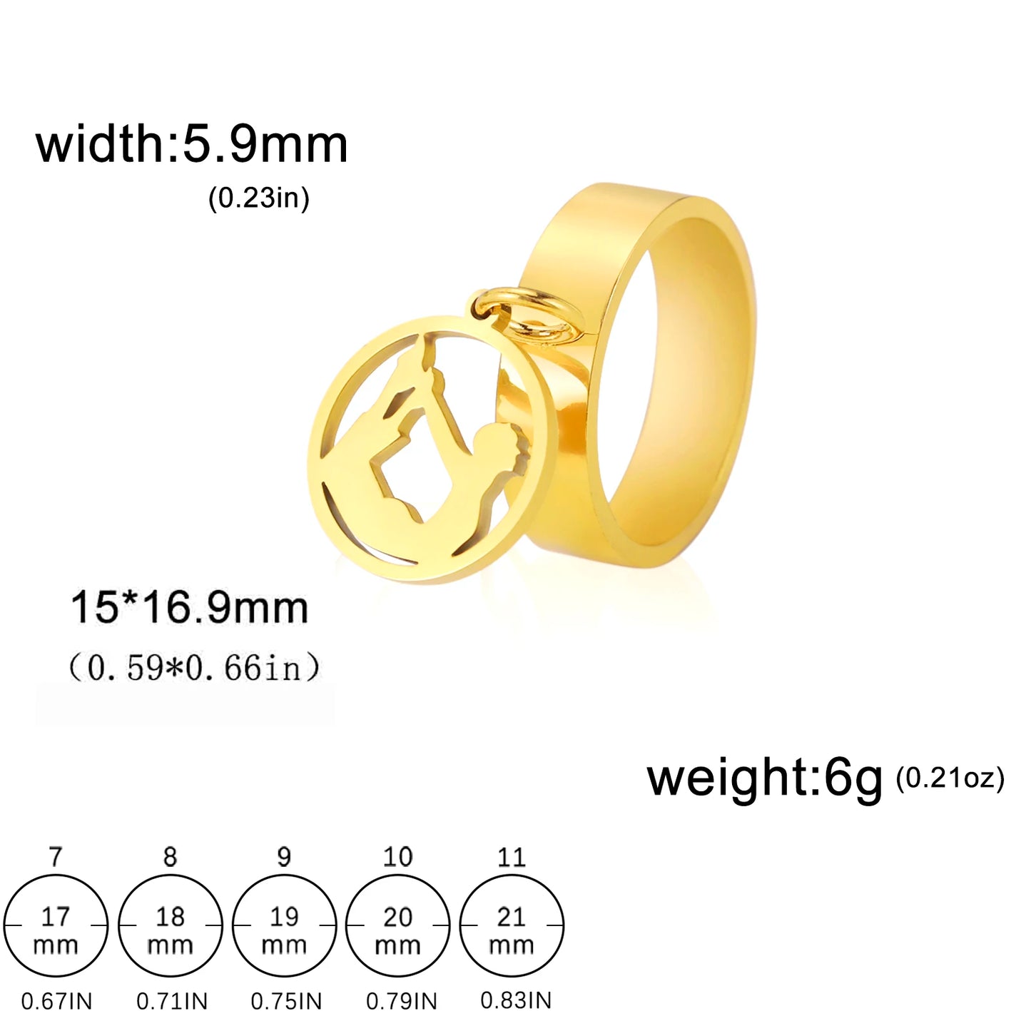 Minimalist Floral Stainless Steel Ring