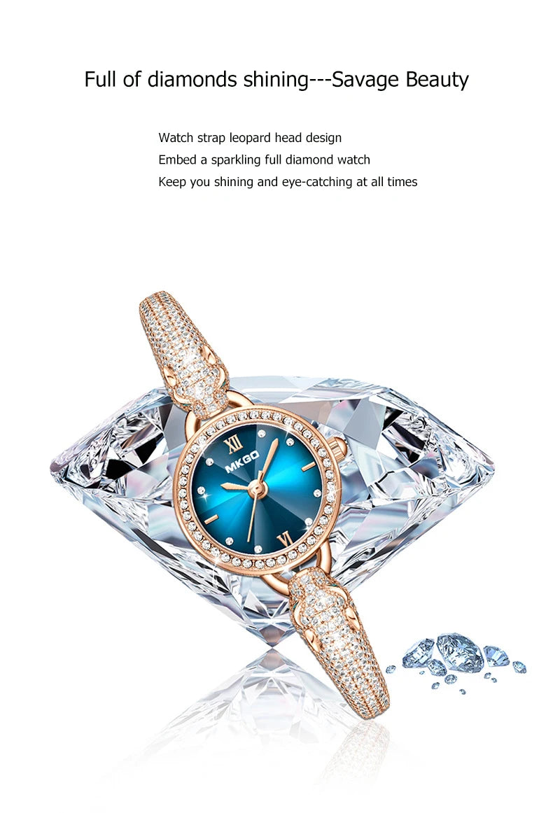 Leopard Inlaid Diamond Jewelry Watch
