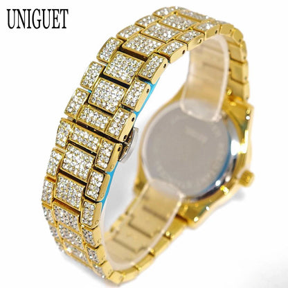 Iced Diamond Luxury Steel Watch