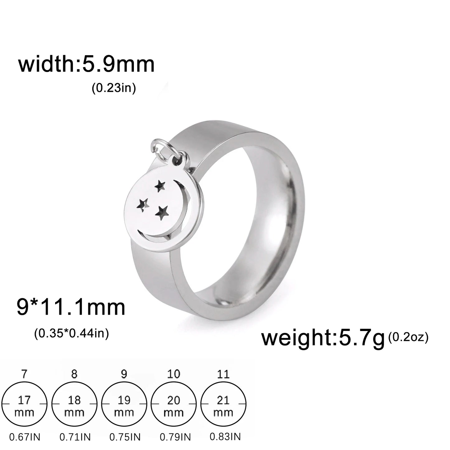 Minimalist Floral Stainless Steel Ring