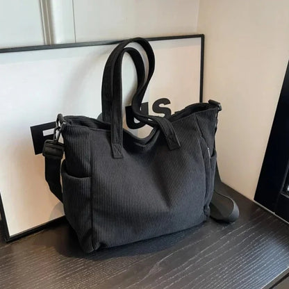 Corduroy Square Commuter Shoulder Bag