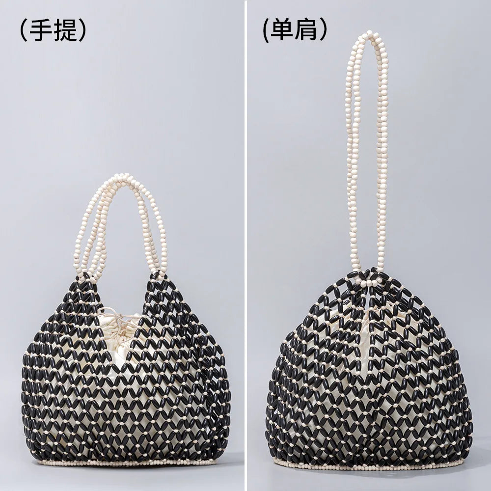 Retro Summer Handwoven Bucket Bag