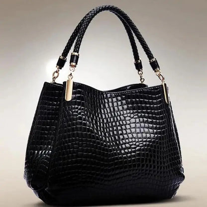 Crocodile Embossed Grand Commuter Tote