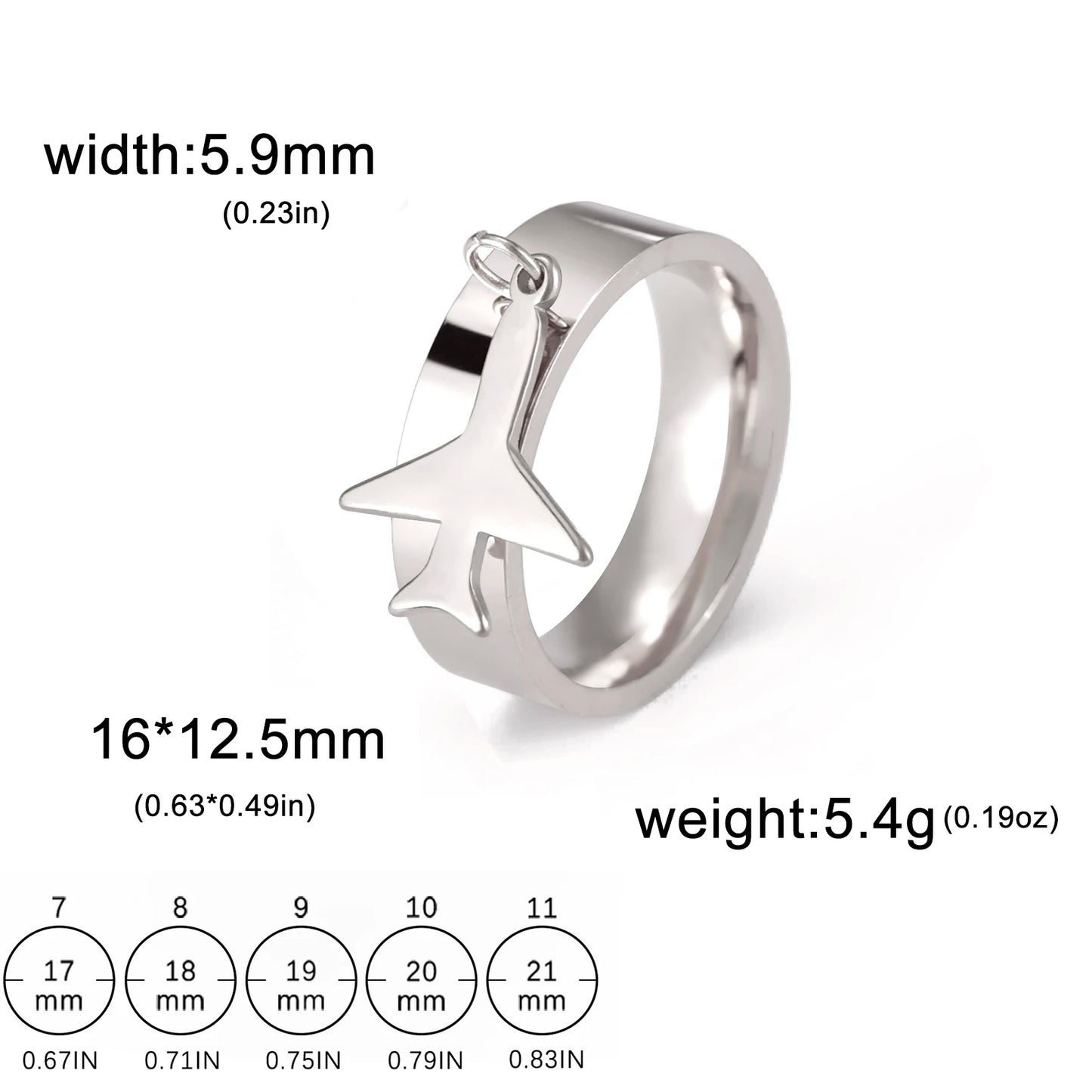 Minimalist Floral Stainless Steel Ring