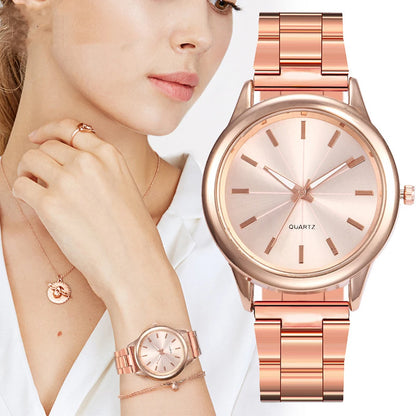 Gold Rhinestone Casual Bracelet Watch