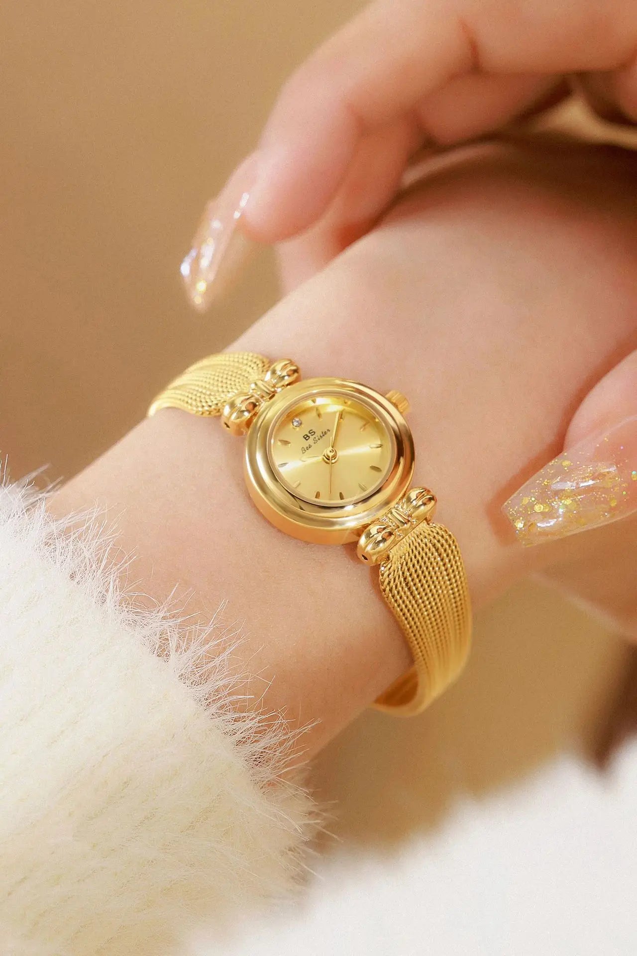 Temperament Gold Waterproof Jewelry Watch
