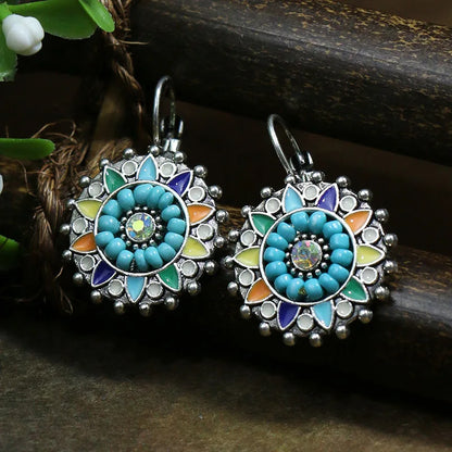 Bohemian Turquoise Water Drop Earrings