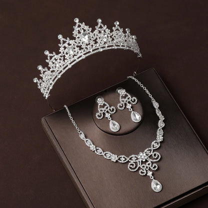 Dubai Royal Crystal Tiara Set