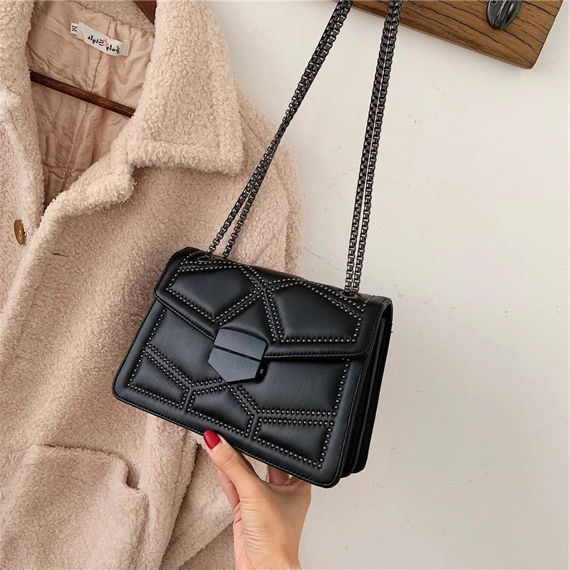 Rivet Vintage Chain Crossbody Bag