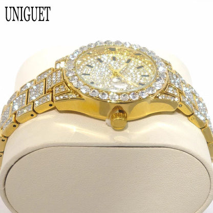 Iced Diamond Luxury Steel Watch