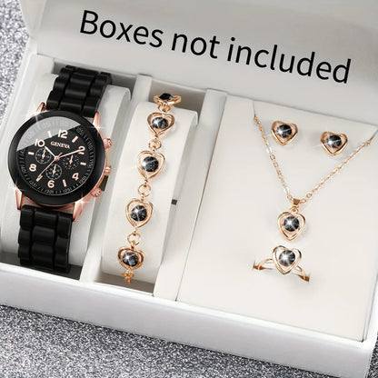 Heart Motif Butterfly Jewelry Set