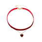 Gothic Velvet Double Love Necklace
