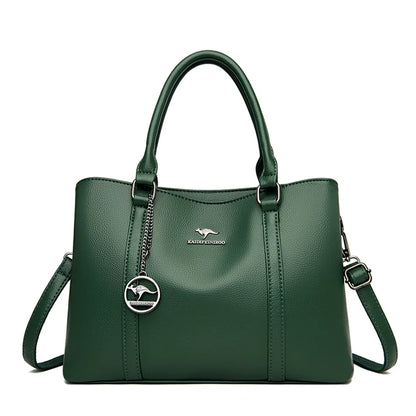 Masterpiece Grained Leather Messenger Bag