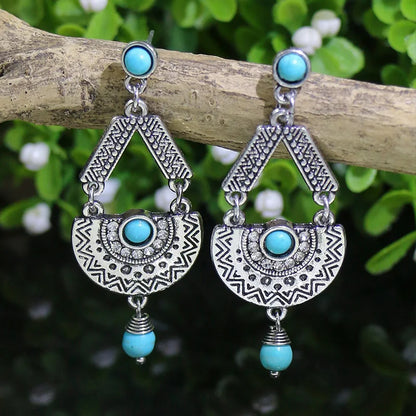 Bohemian Turquoise Water Drop Earrings
