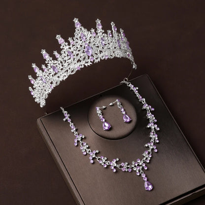 Dubai Royal Crystal Tiara Set