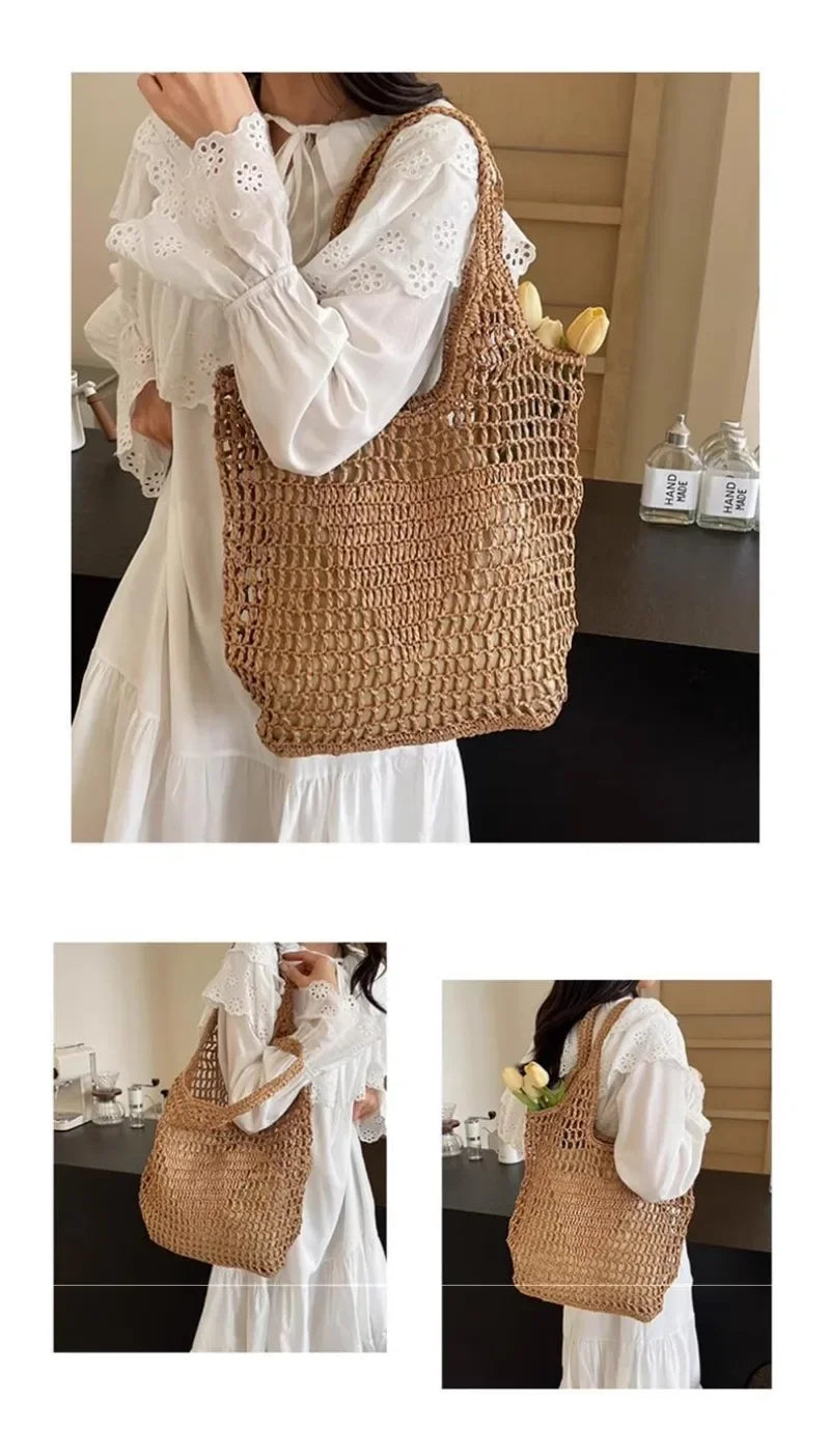 Large Format Rattan Designer Bag